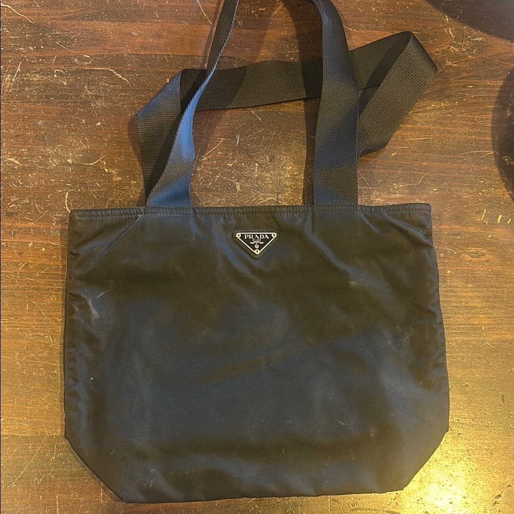 Prada Black Nylon Tote Bag